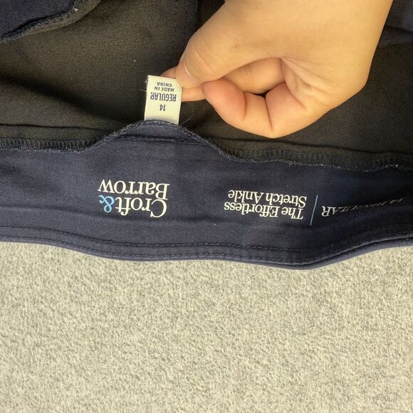 Croft Barrow Pants Women's 14 Blue The Effortless Stretch Ankle Pull On - Picture 4 of 11